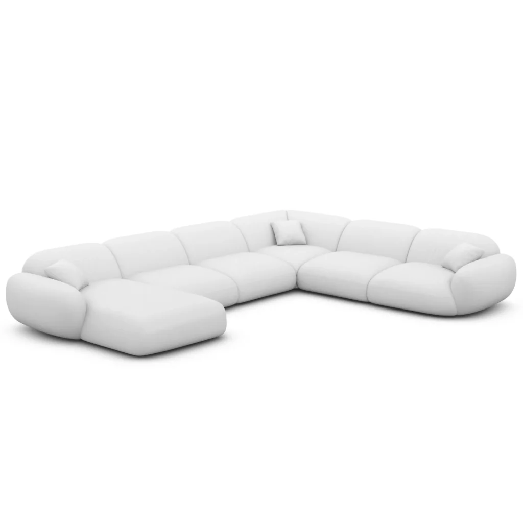 Kunstleder U-Form XXL Wohnlandschaft Elara