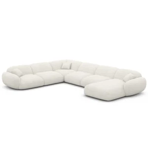 Bouclé U-Form XXL Wohnlandschaft Elara