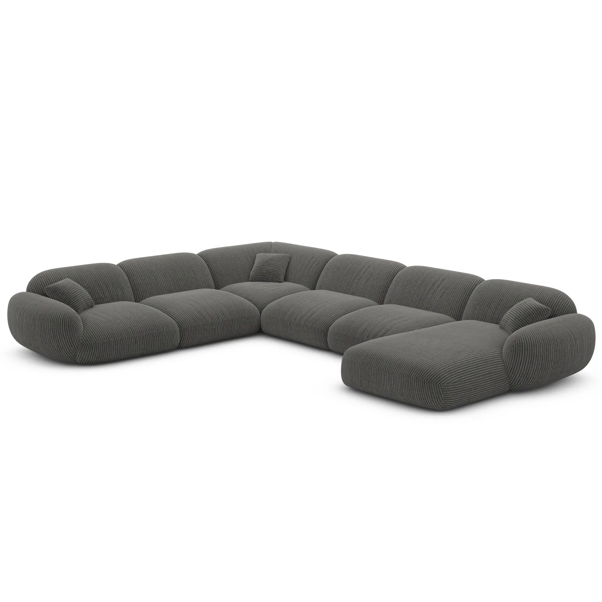 Cord U-Form XXL Wohnlandschaft Elara – Bild 12