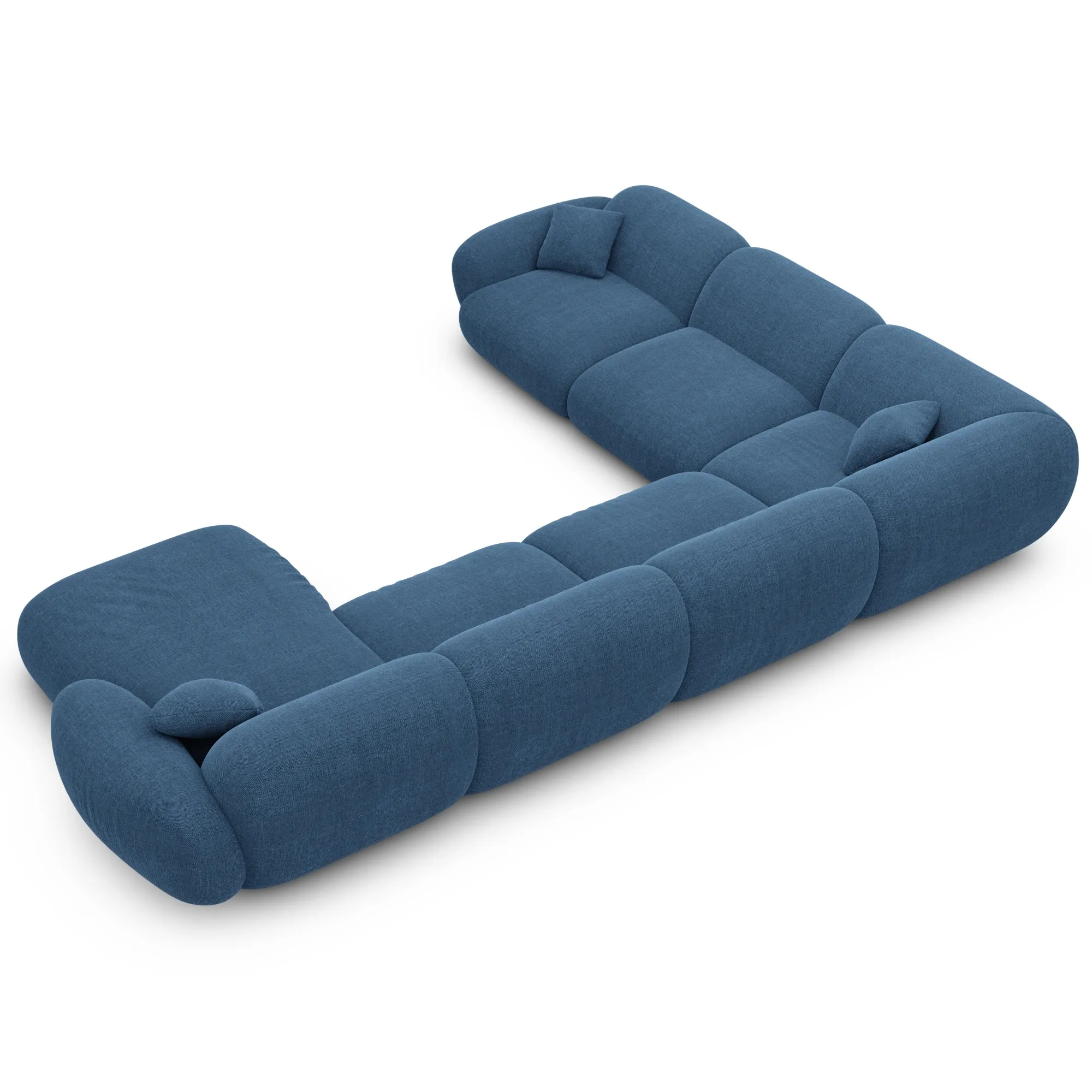 Strukturstoff U-Form XXL Wohnlandschaft Elara – Bild 53