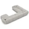 Strukturstoff U-Form XXL Wohnlandschaft Elara – Bild 62