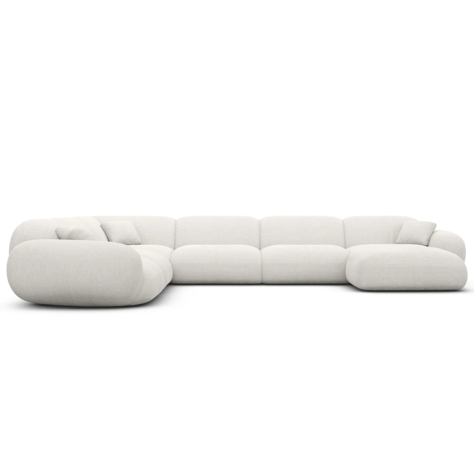 Strukturstoff U-Form XXL Wohnlandschaft Elara – Bild 64