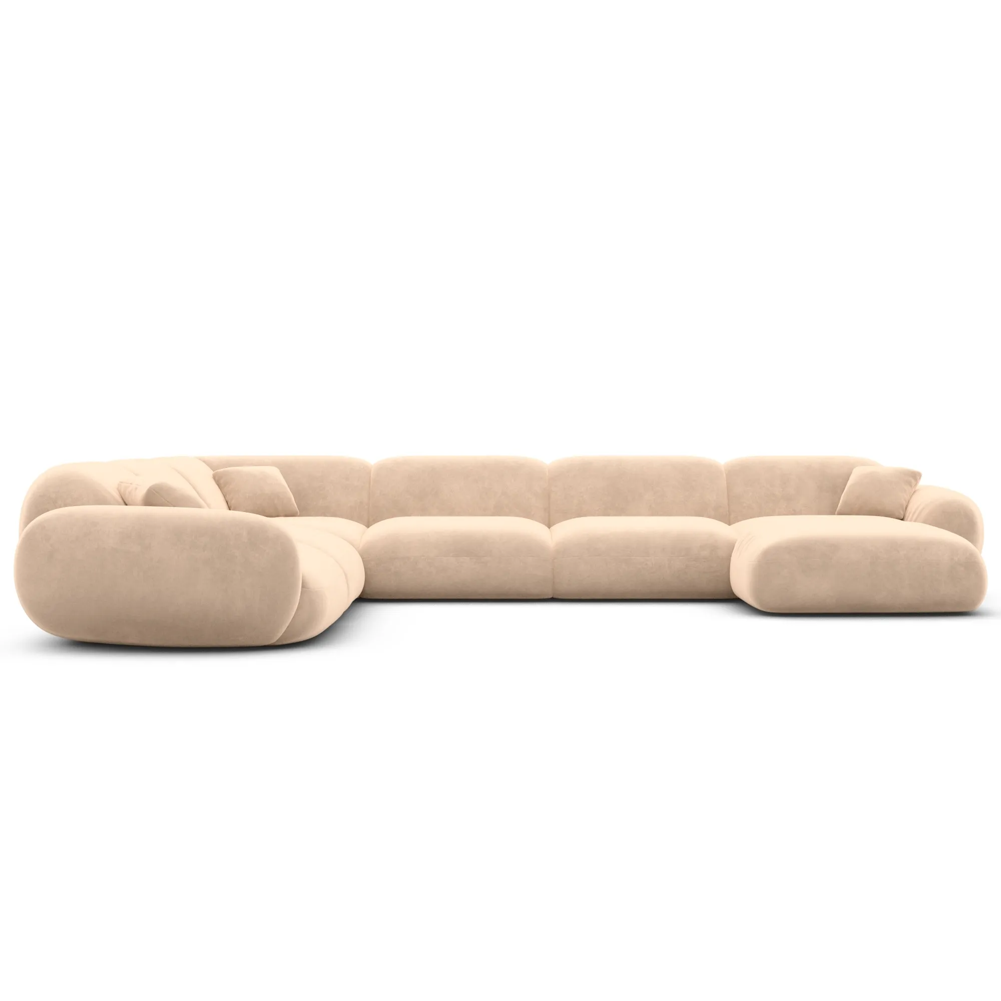Samtstoff U-Form XXL Wohnlandschaft Elara – Bild 92