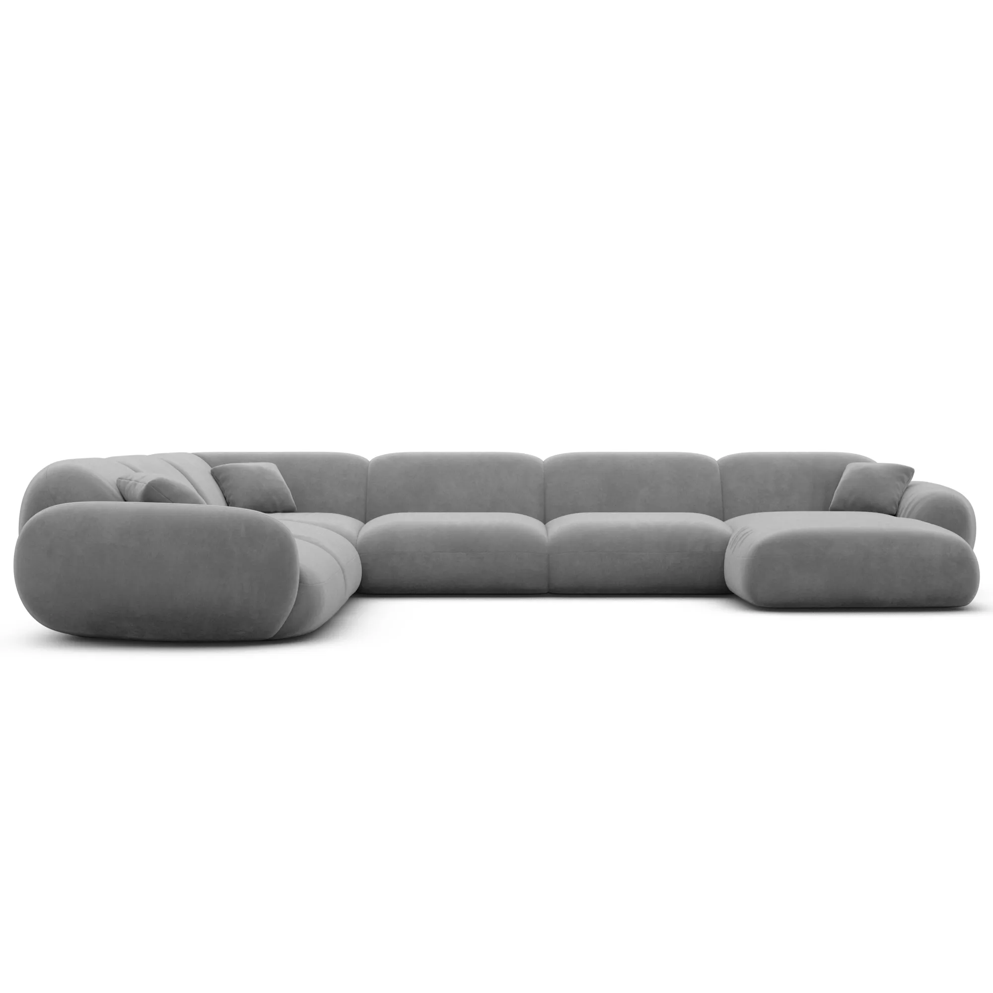 Samtstoff U-Form XXL Wohnlandschaft Elara – Bild 32