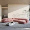 Samtstoff U-Form XXL Wohnlandschaft Elara – Bild 15