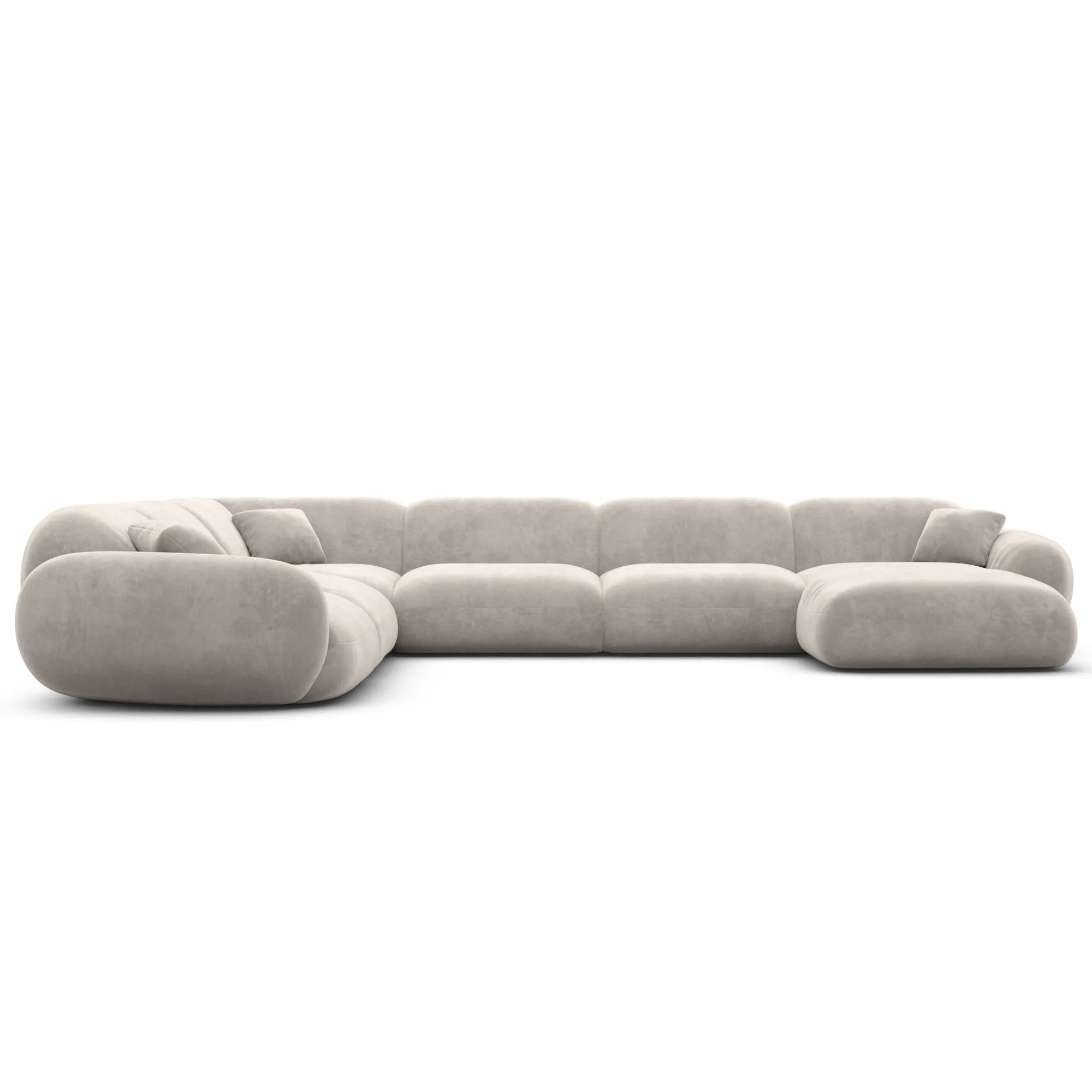 Samtstoff U-Form XXL Wohnlandschaft Elara – Bild 50