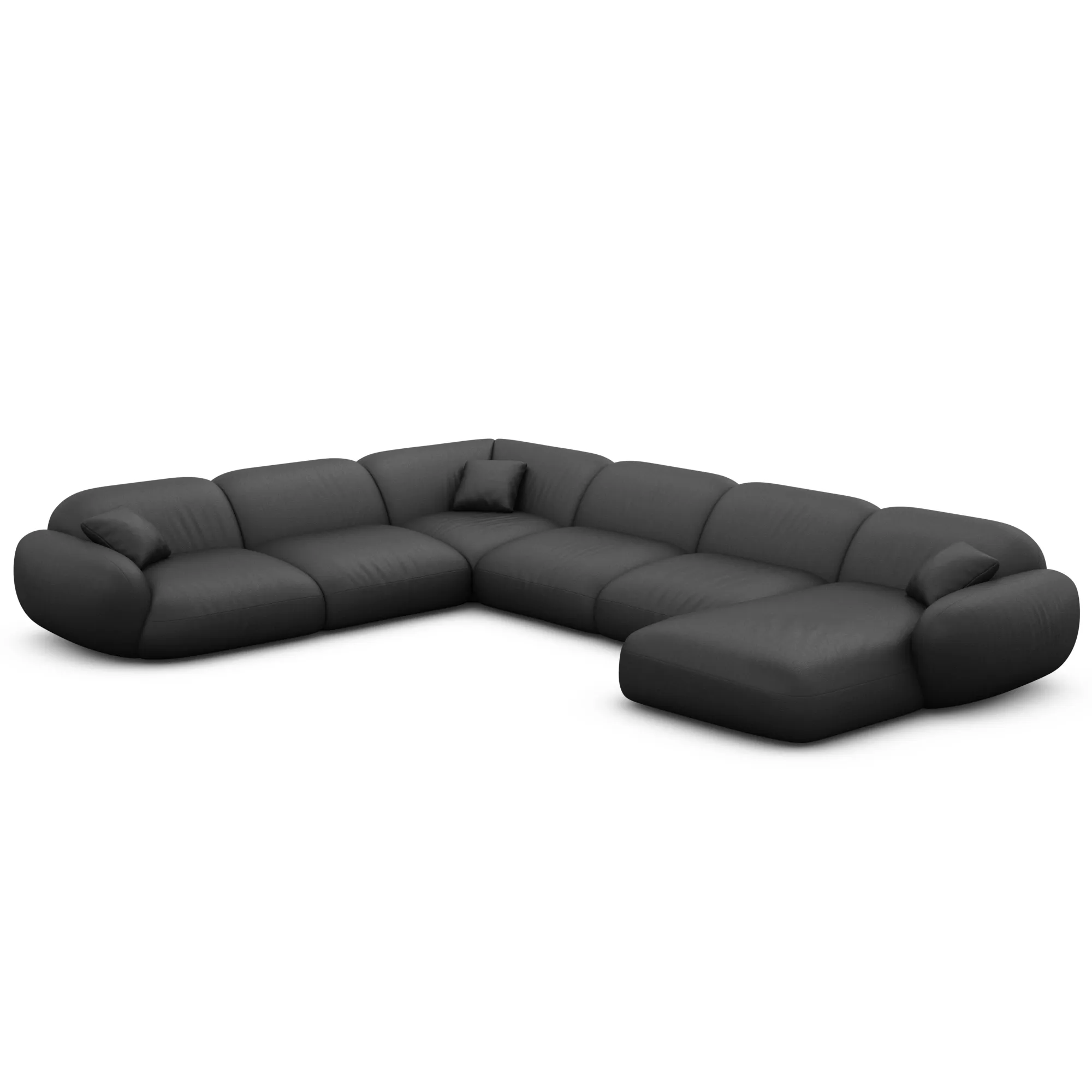 Kunstleder U-Form XXL Wohnlandschaft Elara – Bild 47