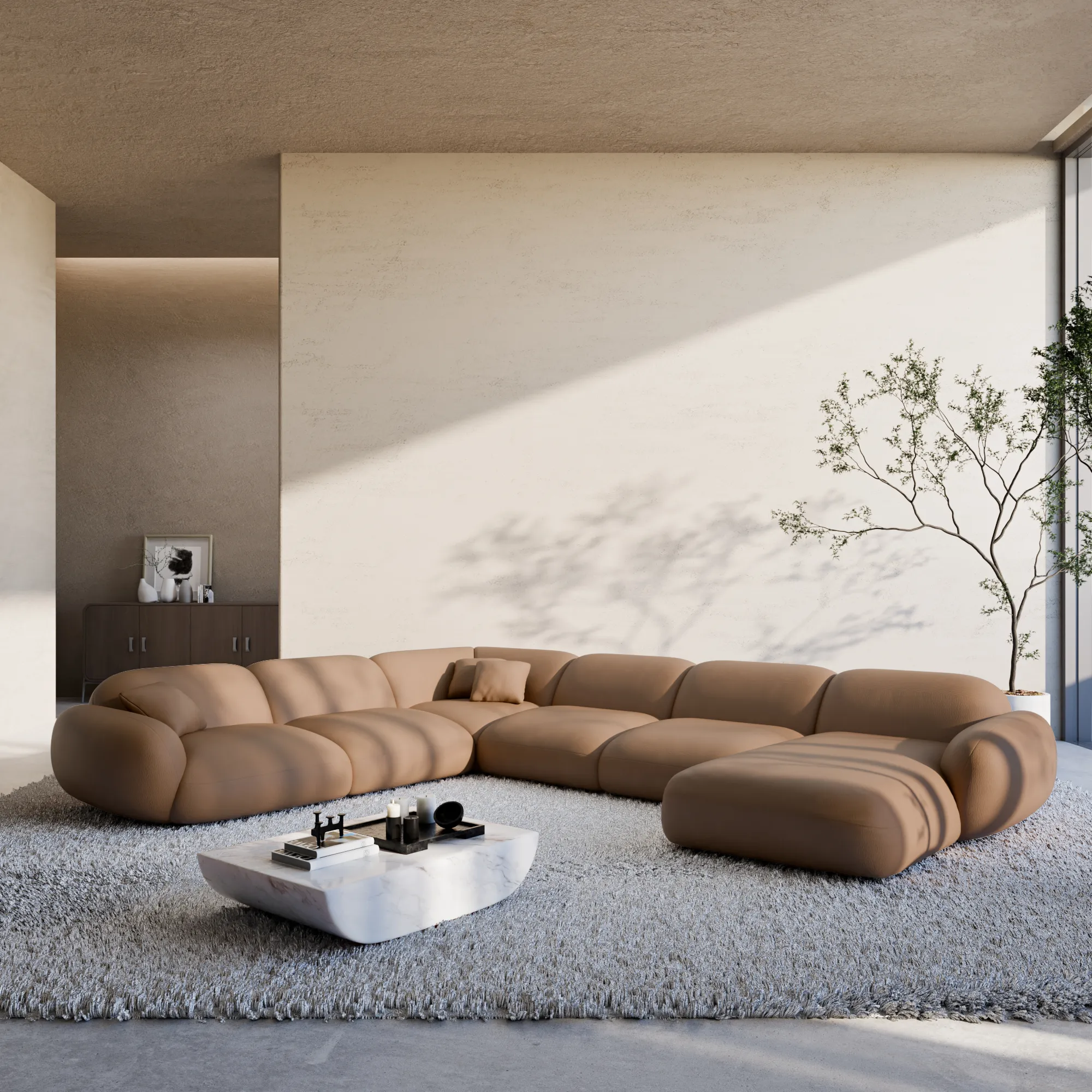 Kunstleder U-Form XXL Wohnlandschaft Elara – Bild 2