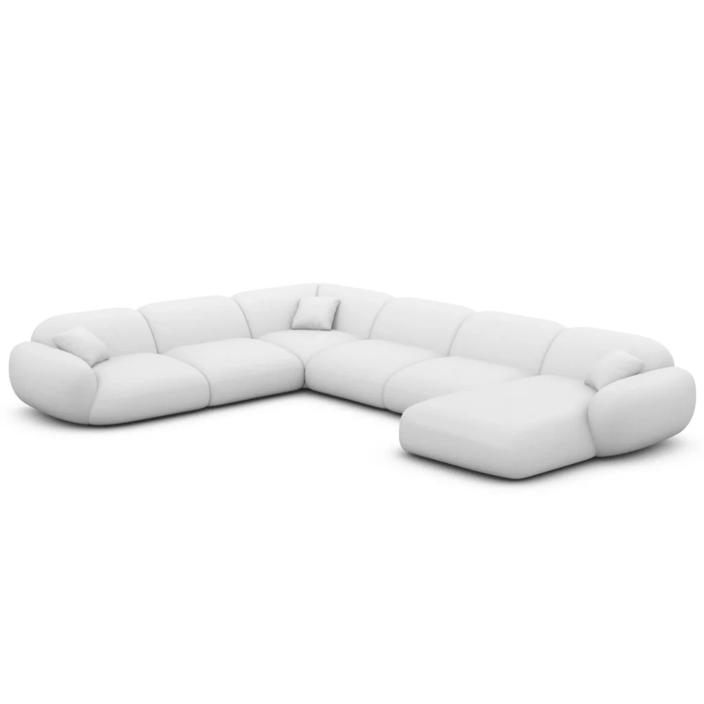 Kunstleder U-Form XXL Wohnlandschaft Elara