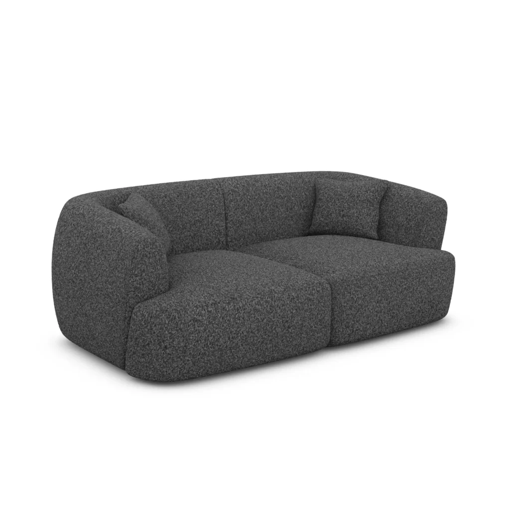 Bouclé 2-Sitzer Couch Elvira