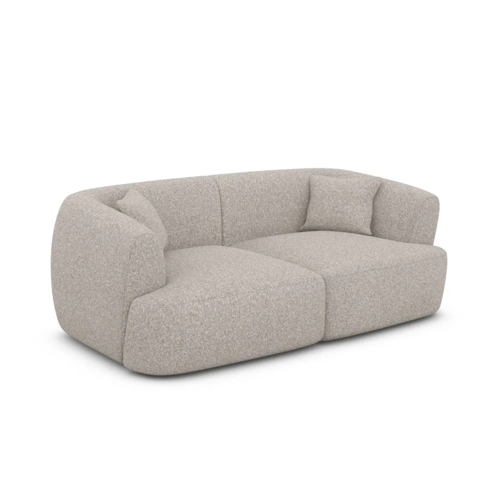 Bouclé 2-Sitzer Couch Elvira