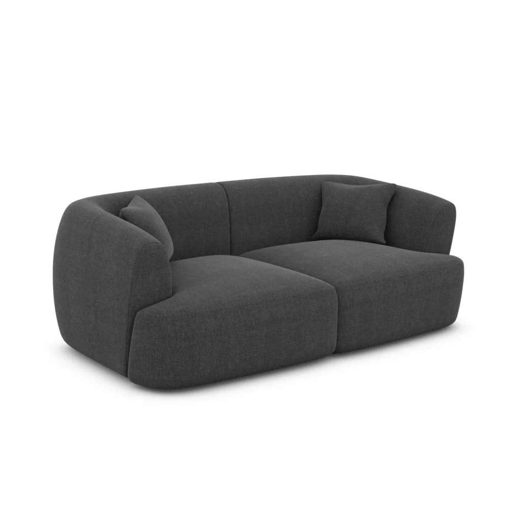 Strukturstoff 2-Sitzer Couch Elvira