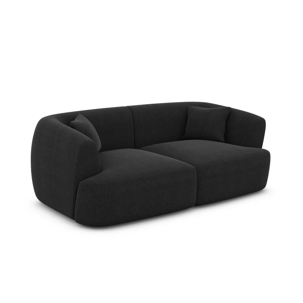 Strukturstoff 2-Sitzer Couch Elvira