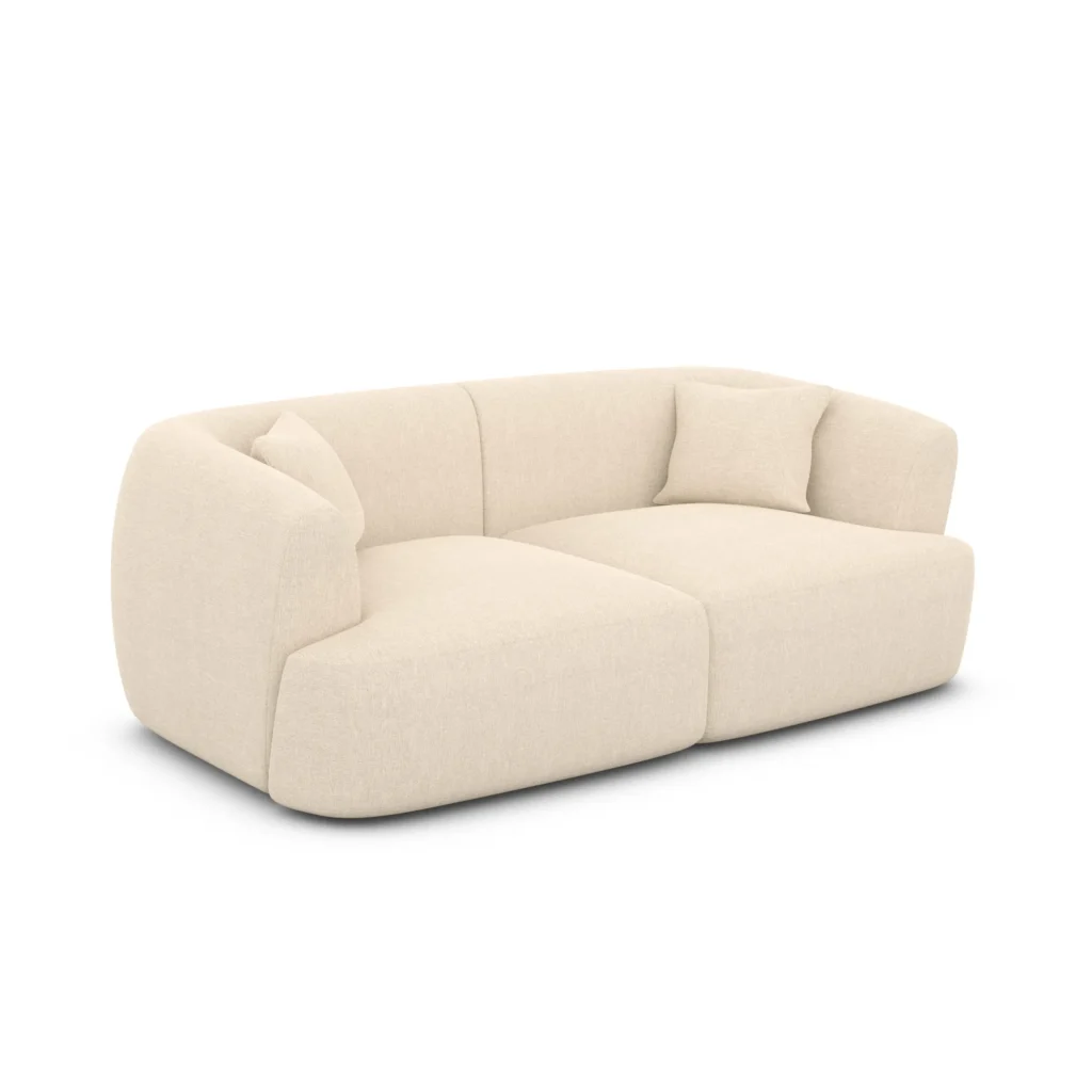 Strukturstoff 2-Sitzer Couch Elvira