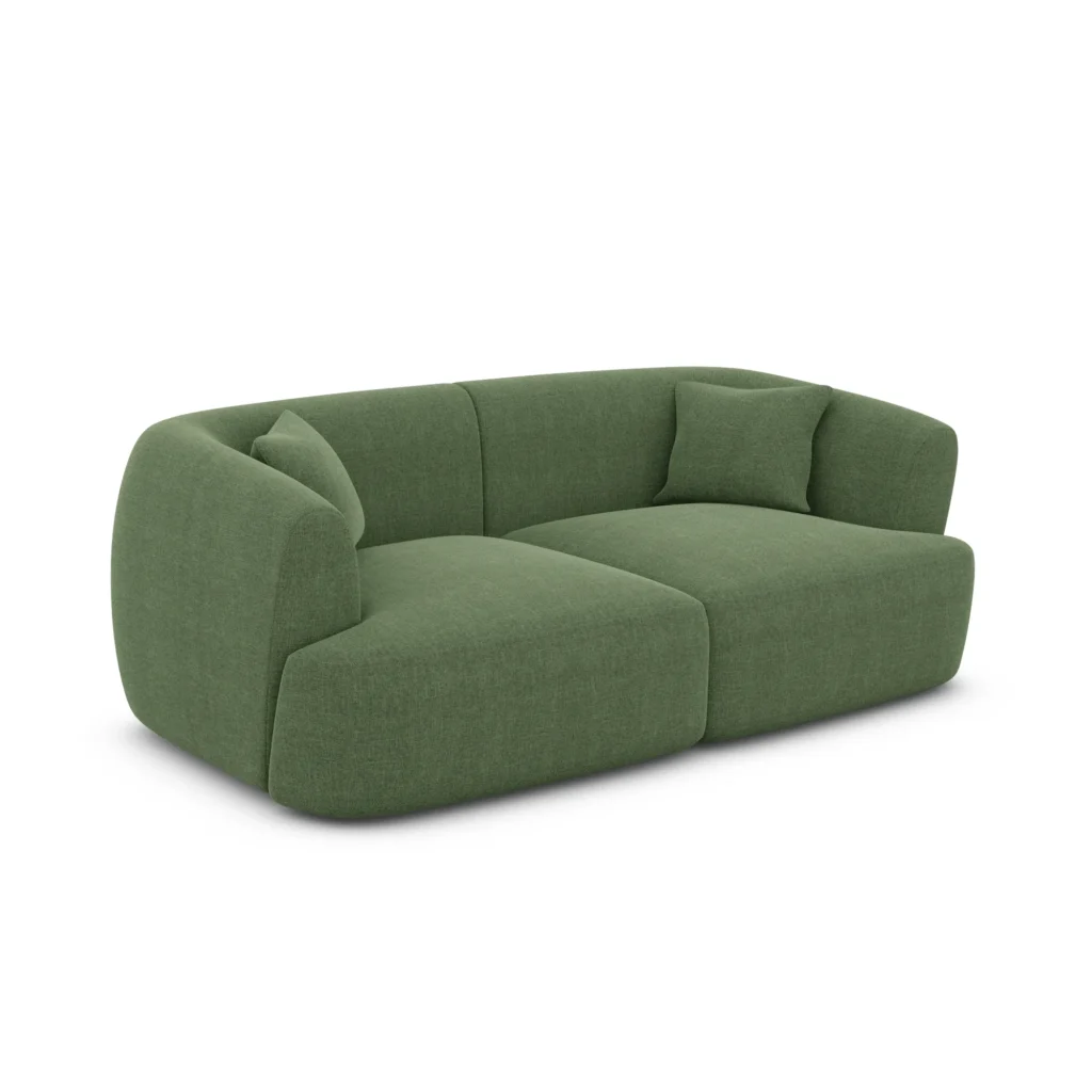 Strukturstoff 2-Sitzer Couch Elvira