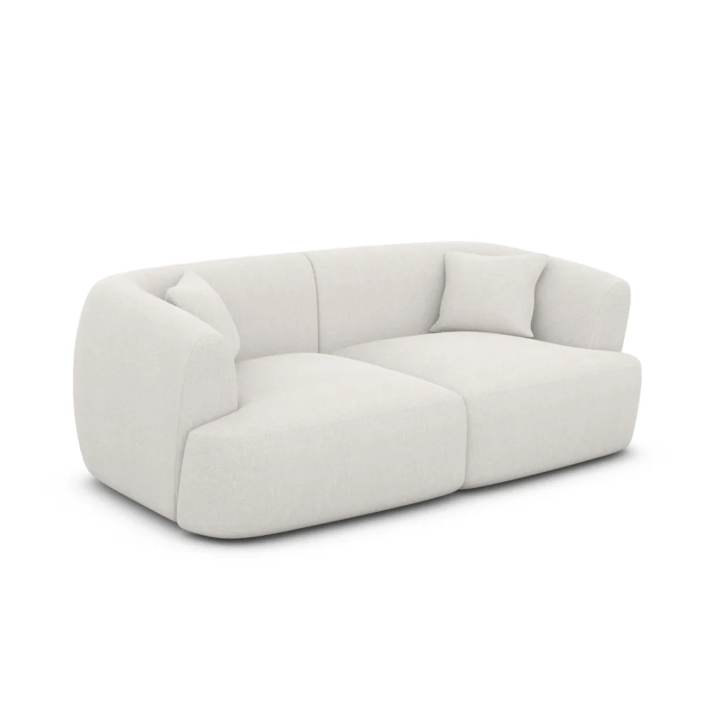 Strukturstoff 2-Sitzer Couch Elvira