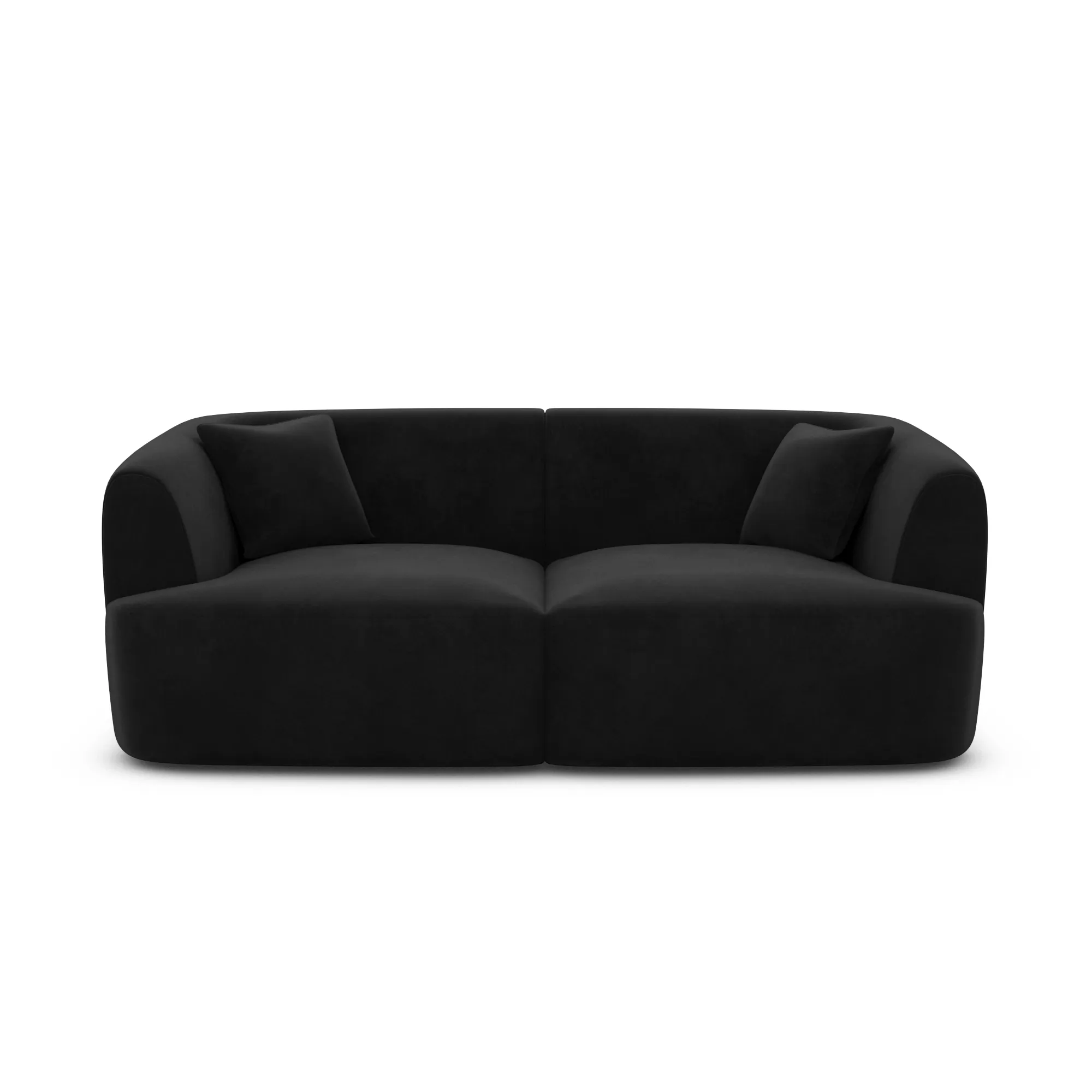 Samtstoff 2-Sitzer Couch Elvira