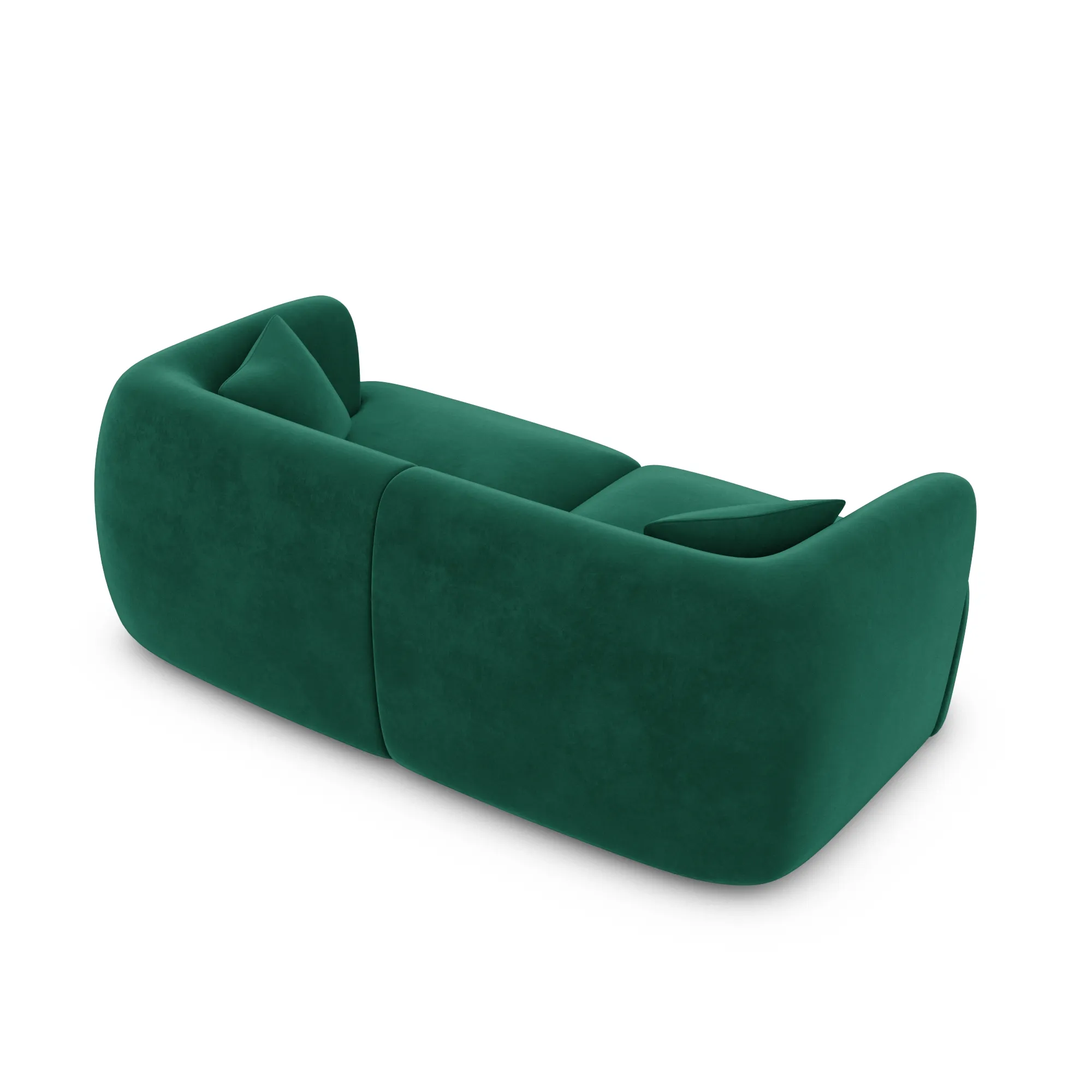 Samtstoff 2-Sitzer Couch Elvira