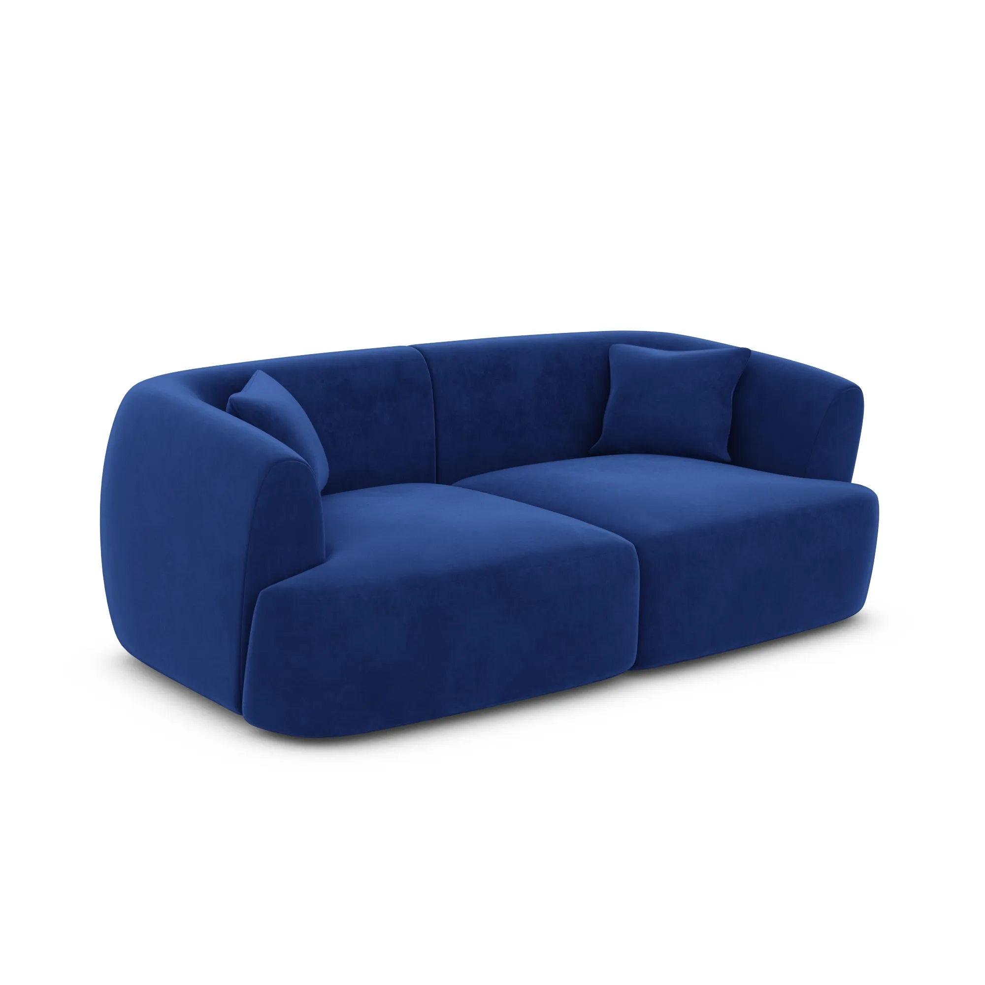 Samtstoff 2-Sitzer Couch Elvira