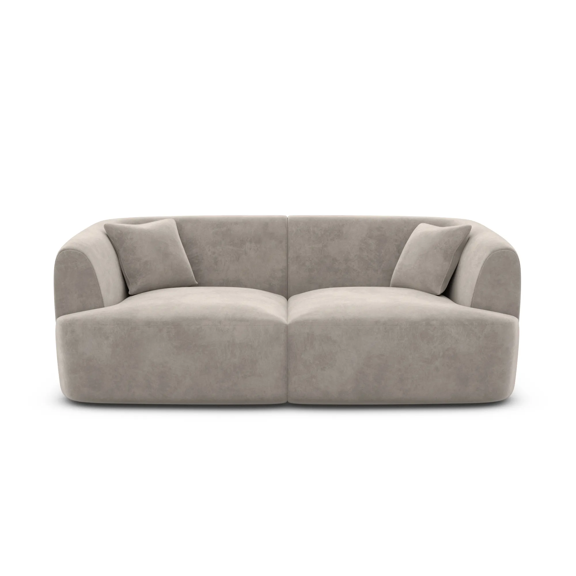 Samtstoff 2-Sitzer Couch Elvira