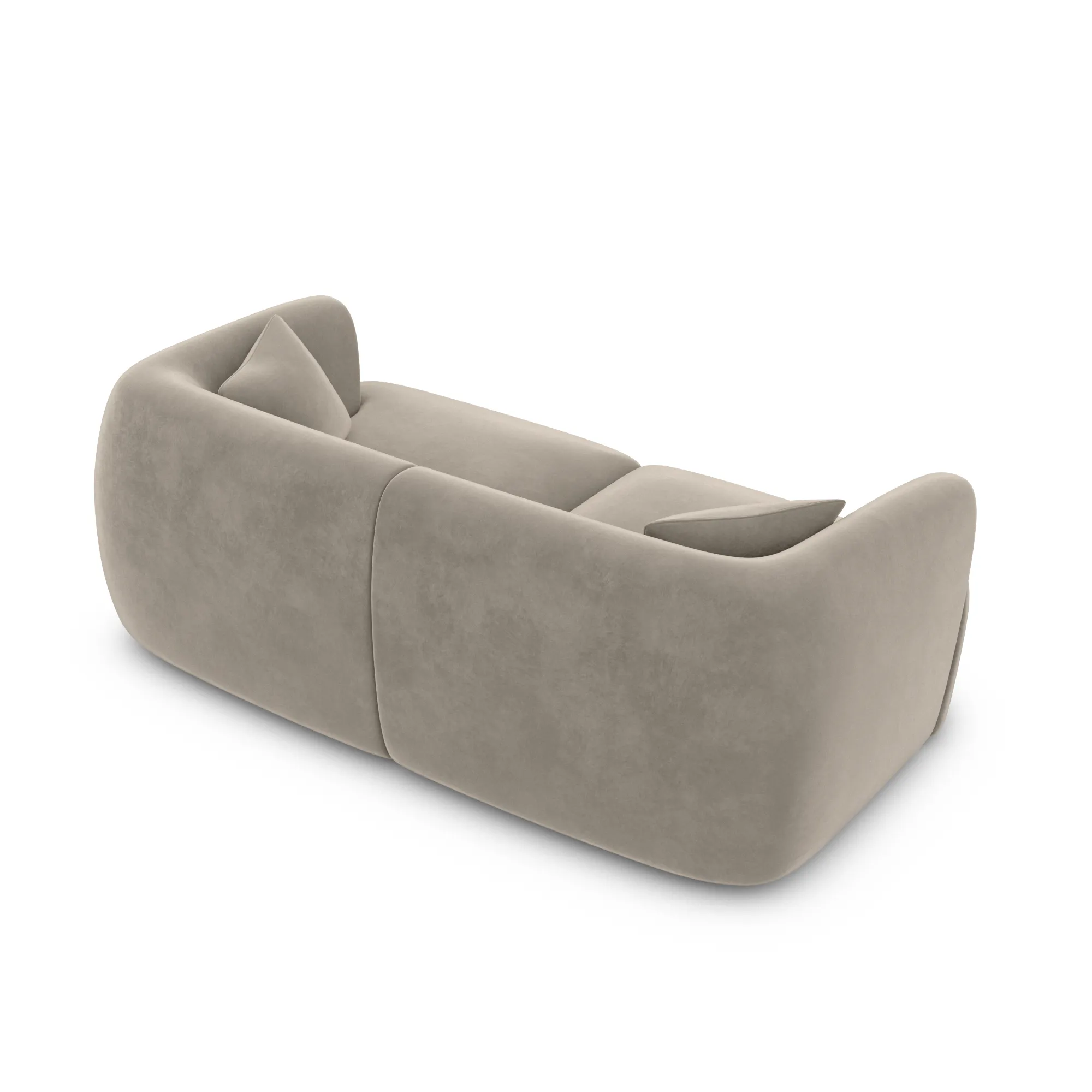 Samtstoff 2-Sitzer Couch Elvira