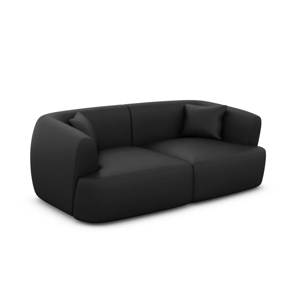 Echtleder 2-Sitzer Couch Elvira