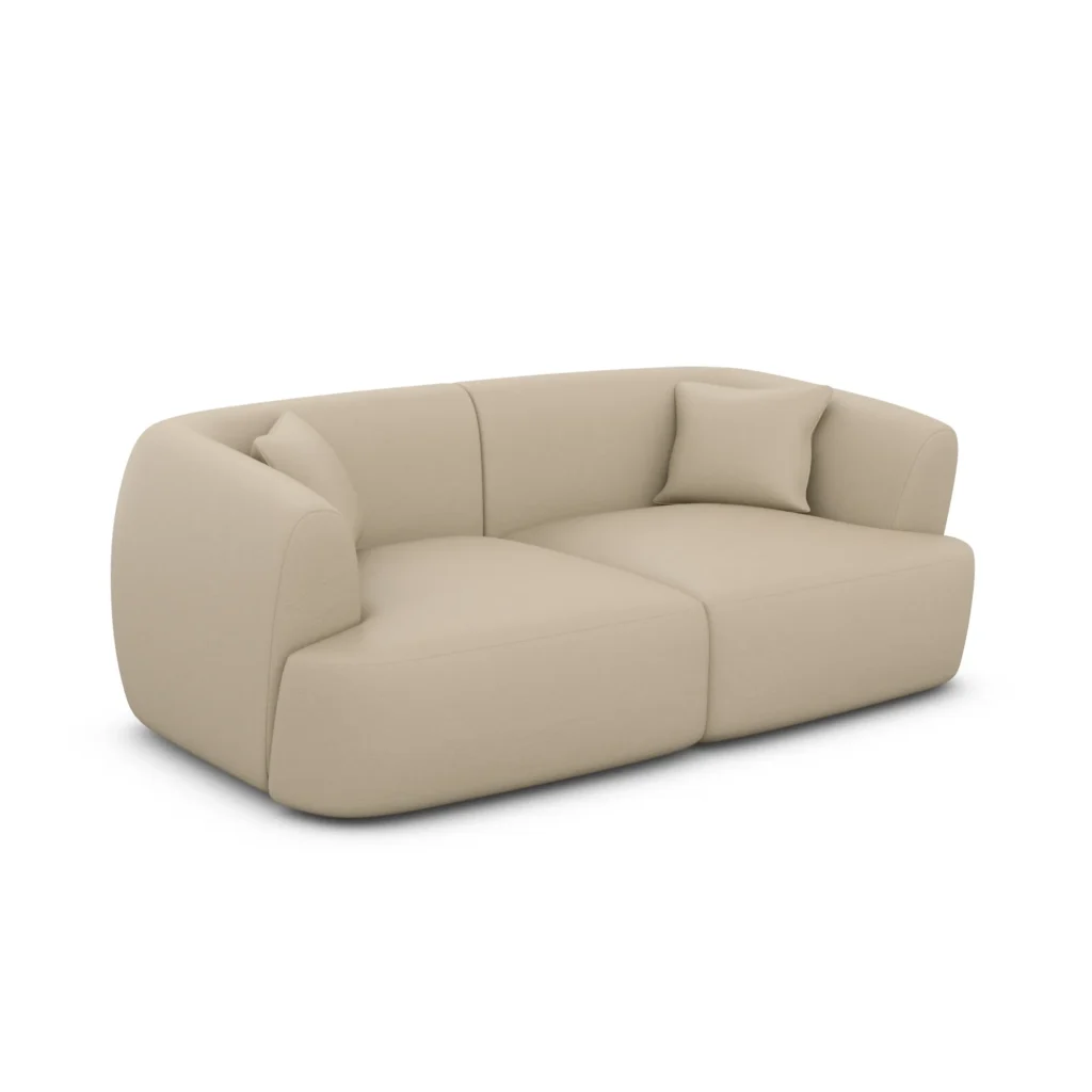 Kunstleder 2-Sitzer Couch Elvira