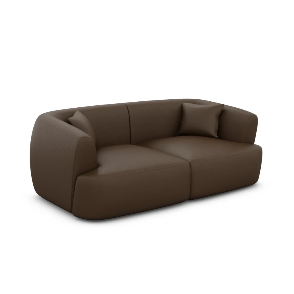 Kunstleder 2-Sitzer Couch Elvira