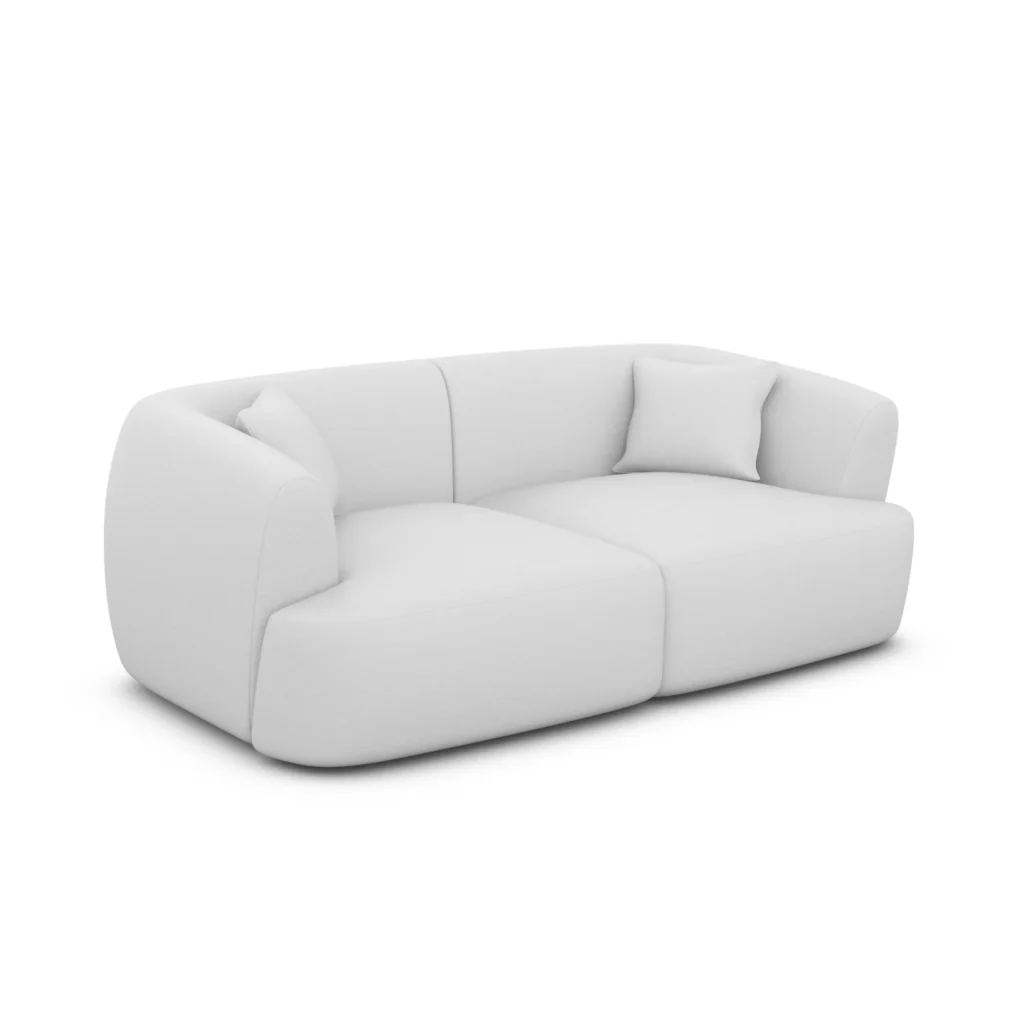 Kunstleder 2-Sitzer Couch Elvira