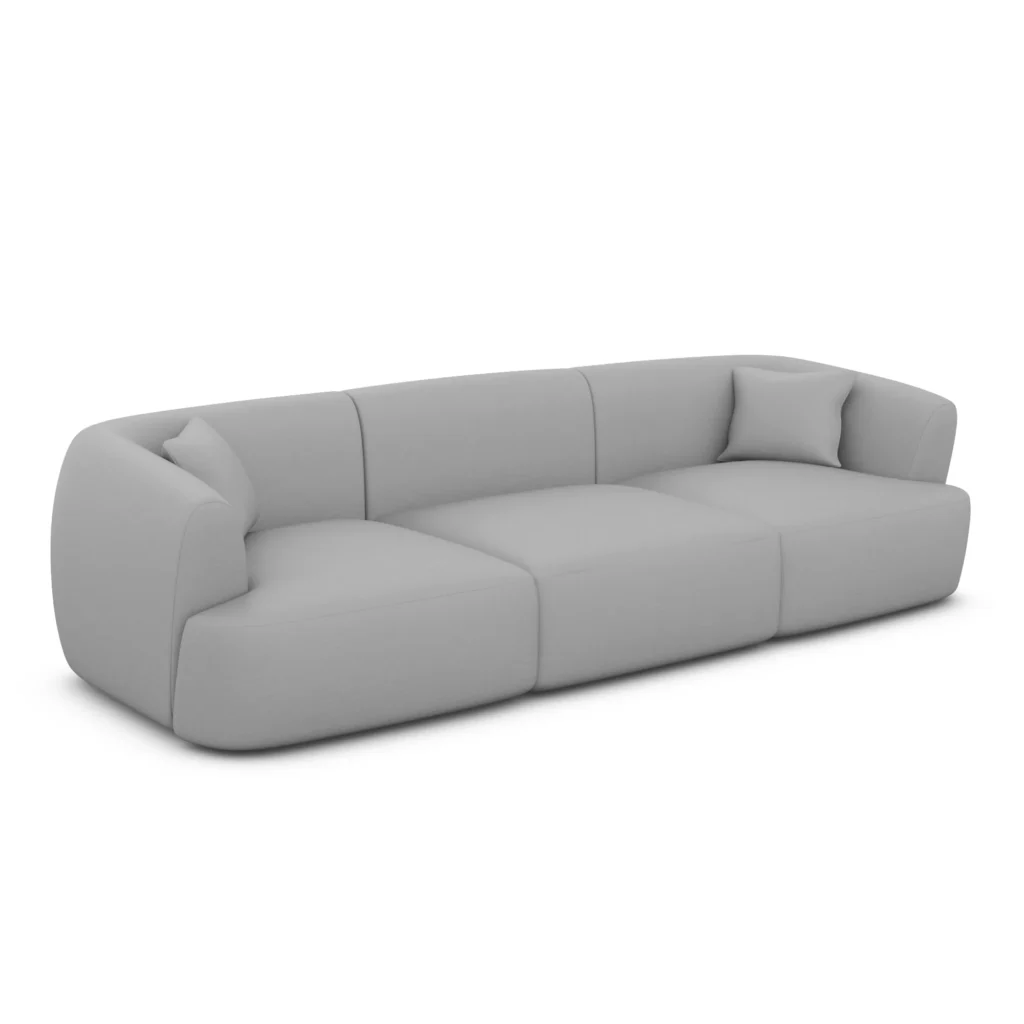 Echtleder 3-Sitzer Couch Elvira