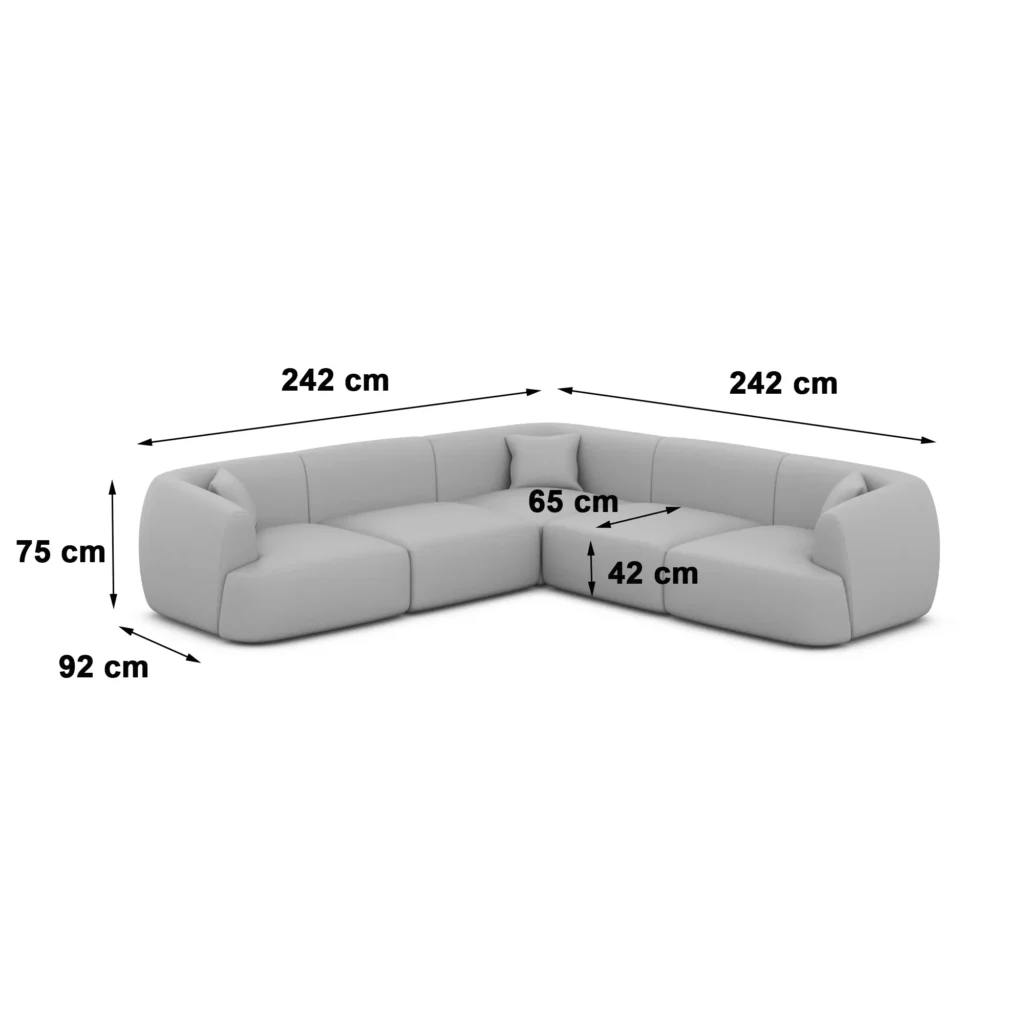 Bouclé Ecksofa Elvira