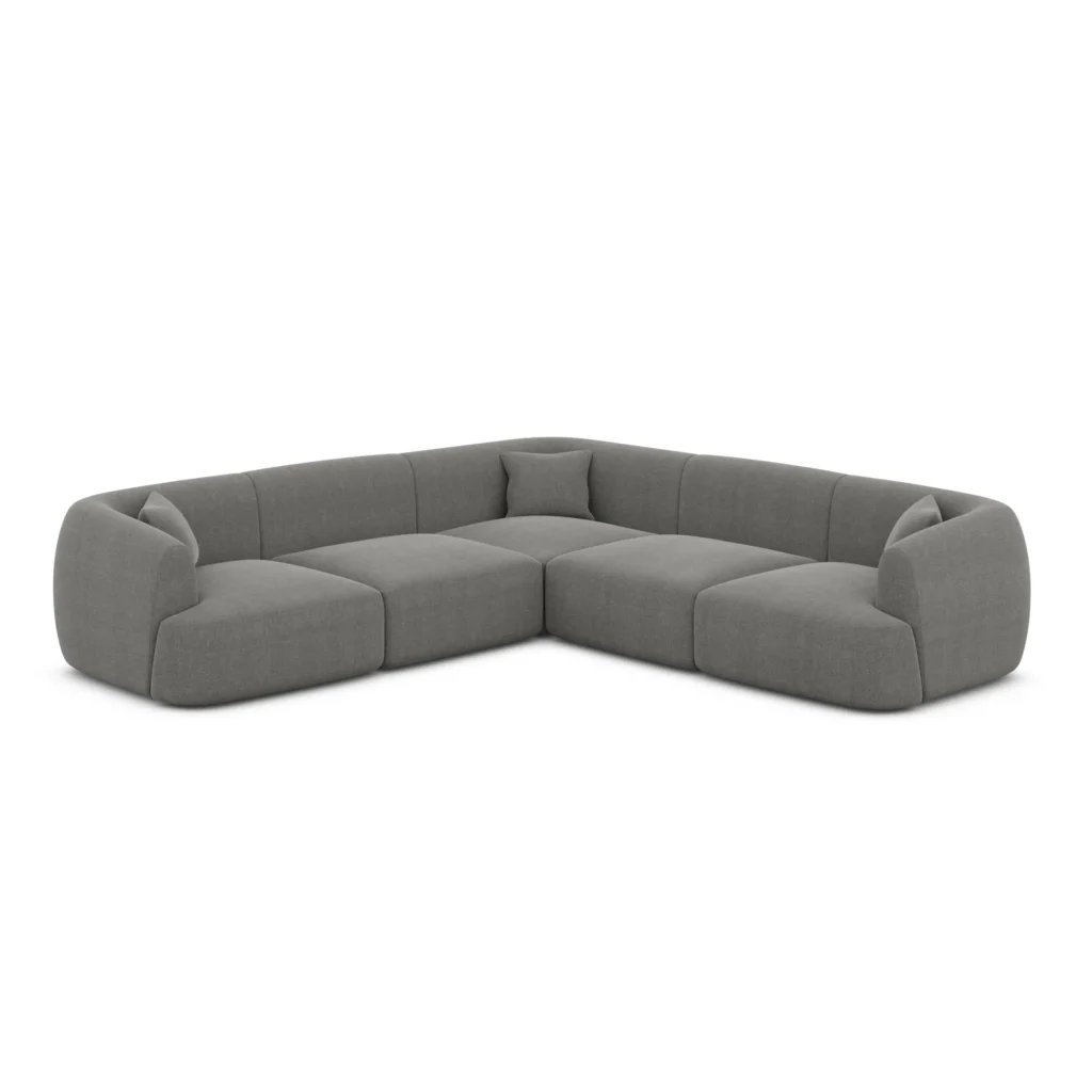 Strukturstoff Ecksofa Elvira