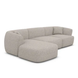 Bouclé L-Form Sofa Elvira