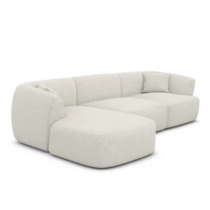 Bouclé L-Form Sofa Elvira