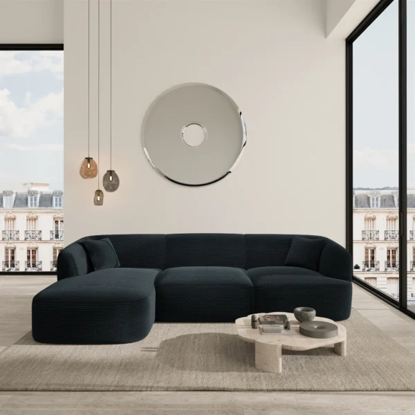 Cord L-Form Sofa Elvira