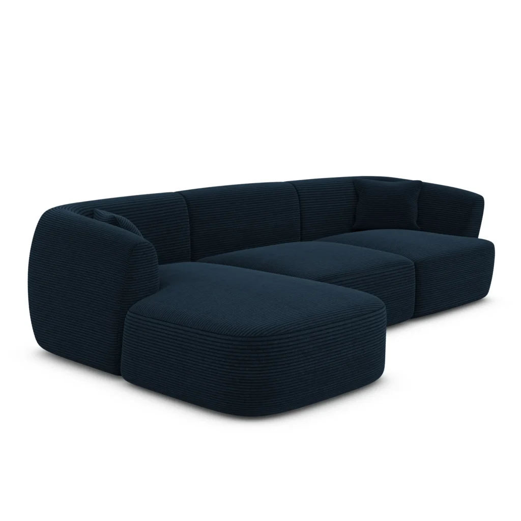 Cord L-Form Sofa Elvira
