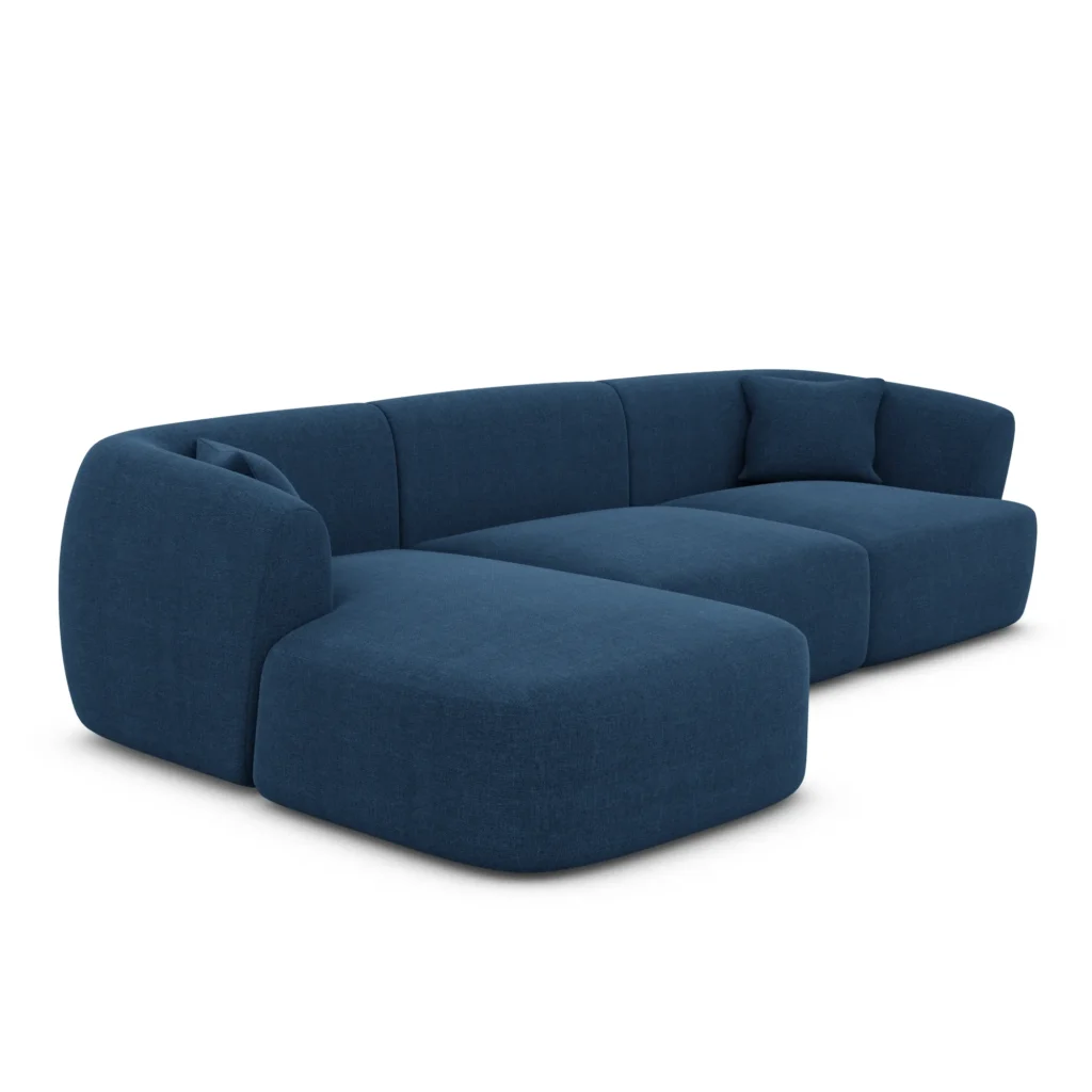 Strukturstoff L-Form Sofa Elvira