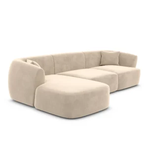 Samtstoff L-Form Sofa Elvira