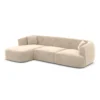 Samtstoff L-Form Sofa Elvira
