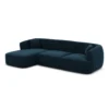 Samtstoff L-Form Sofa Elvira