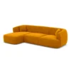 Samtstoff L-Form Sofa Elvira