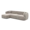 Samtstoff L-Form Sofa Elvira