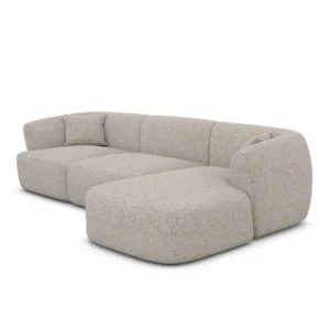 Bouclé L-Form Sofa Elvira