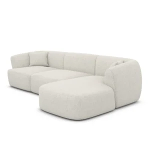 Bouclé L-Form Sofa Elvira