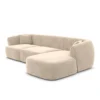 Samtstoff L-Form Sofa Elvira