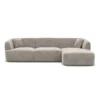Samtstoff L-Form Sofa Elvira