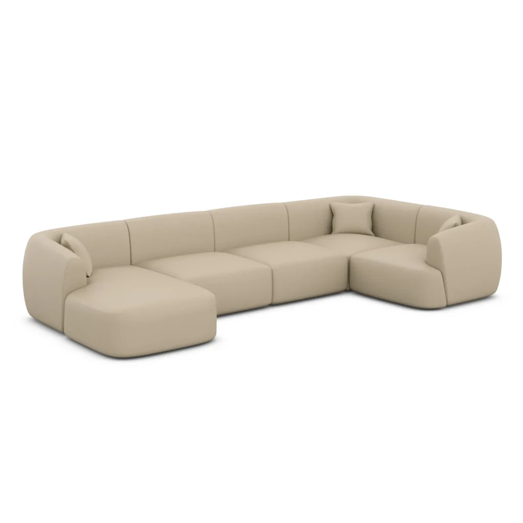 Echtleder U-Form XL Wohnlandschaft Elvira