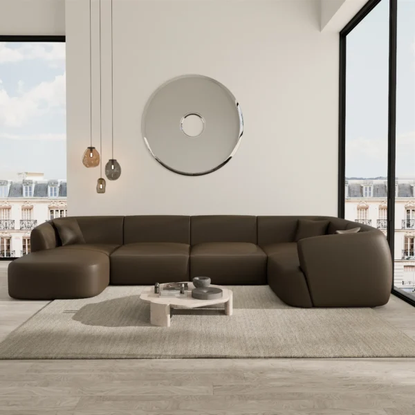 Echtleder U-Form XL Wohnlandschaft Elvira