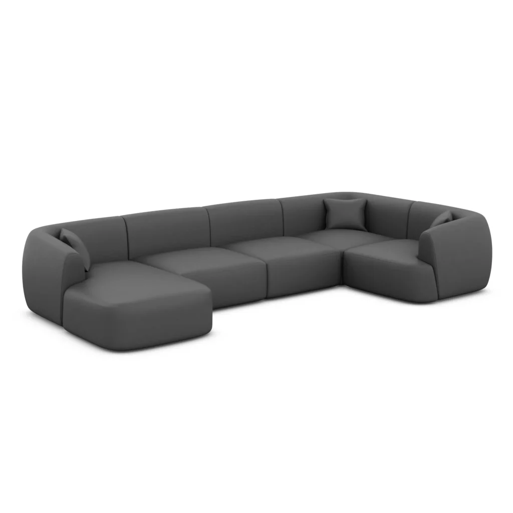 Echtleder U-Form XL Wohnlandschaft Elvira
