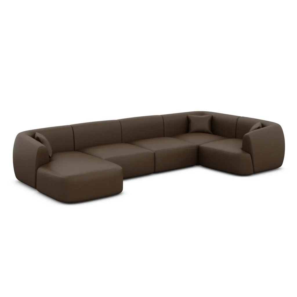 Kunstleder U-Form XL Wohnlandschaft Elvira